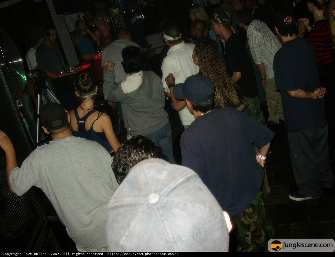 Nightclub Crowd Gathering Around Dance Floor