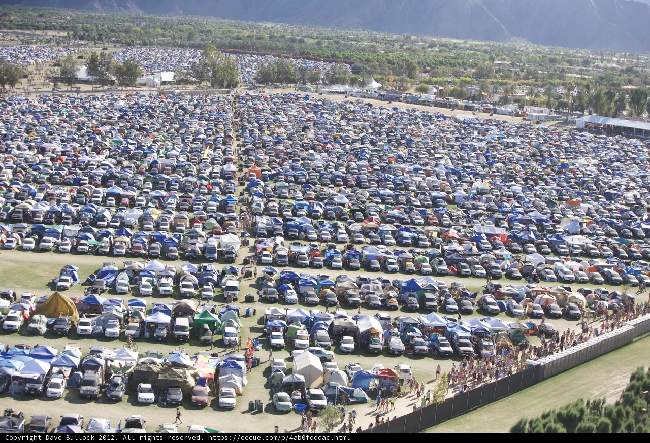 Camping Amidst the Crowd at Coachella