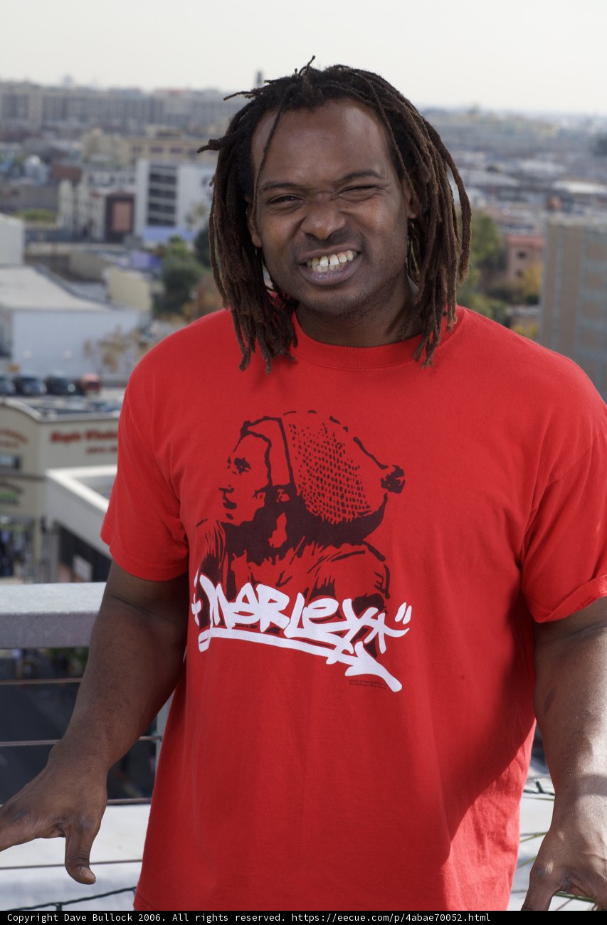 Red Shirted Man in the City