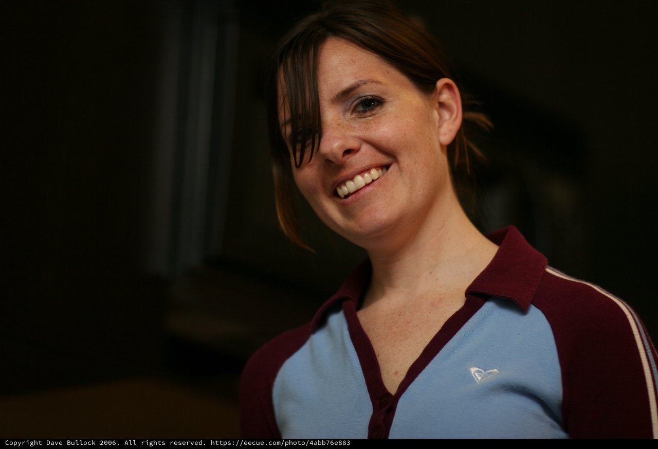 Candid Portrait of Smiling Woman in Casual Wear