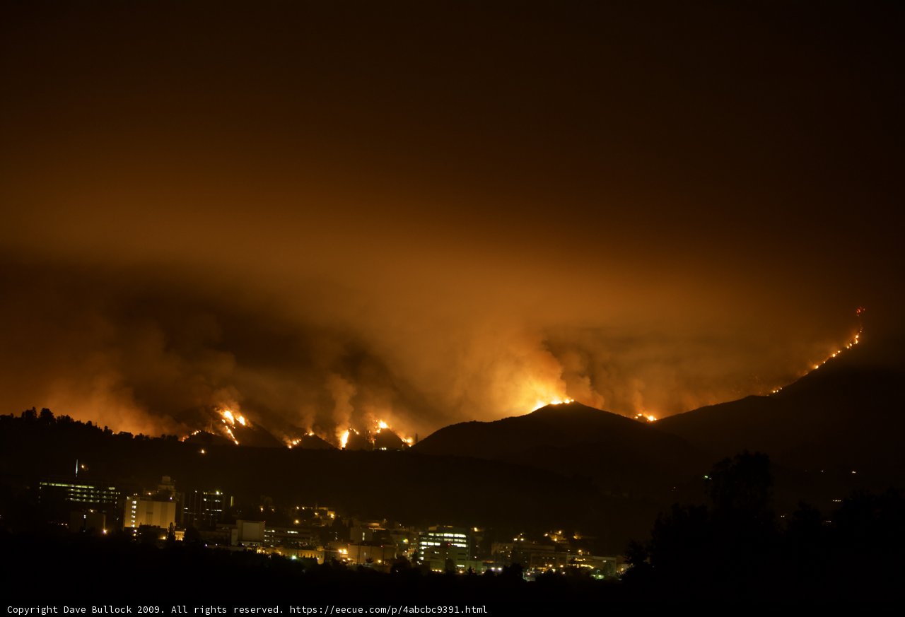 Flames Ignite the Hilltop