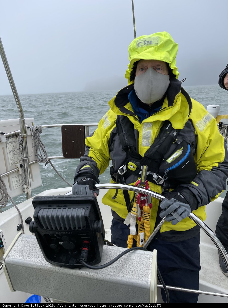 Yellow Jacketed Worker on Boat