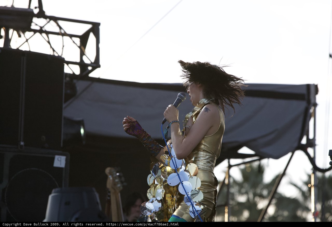 Gold Dress Singer Rocks Coachella Stage