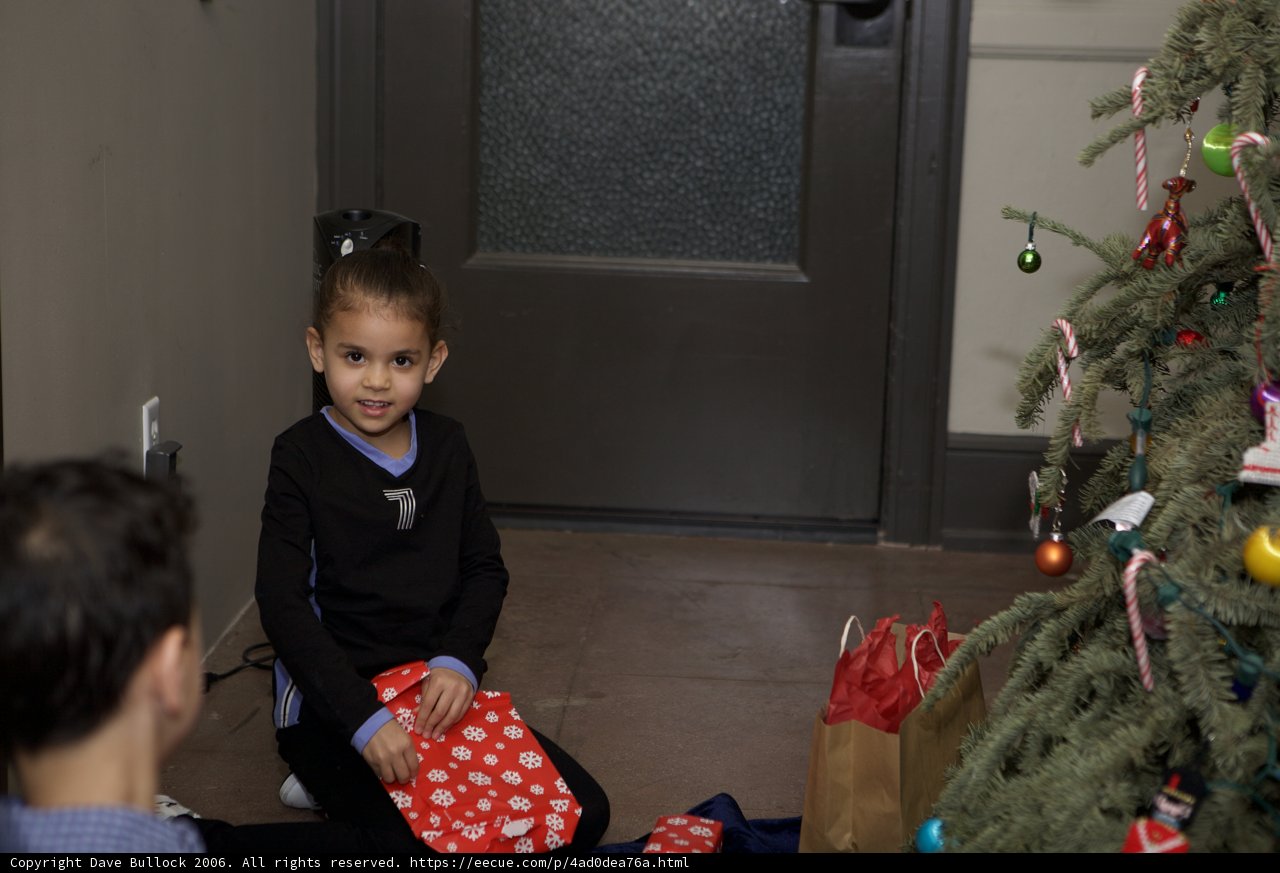 Festive Sitting with a Little Girl