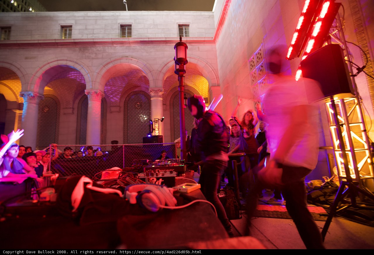 Urban Crowd at Night