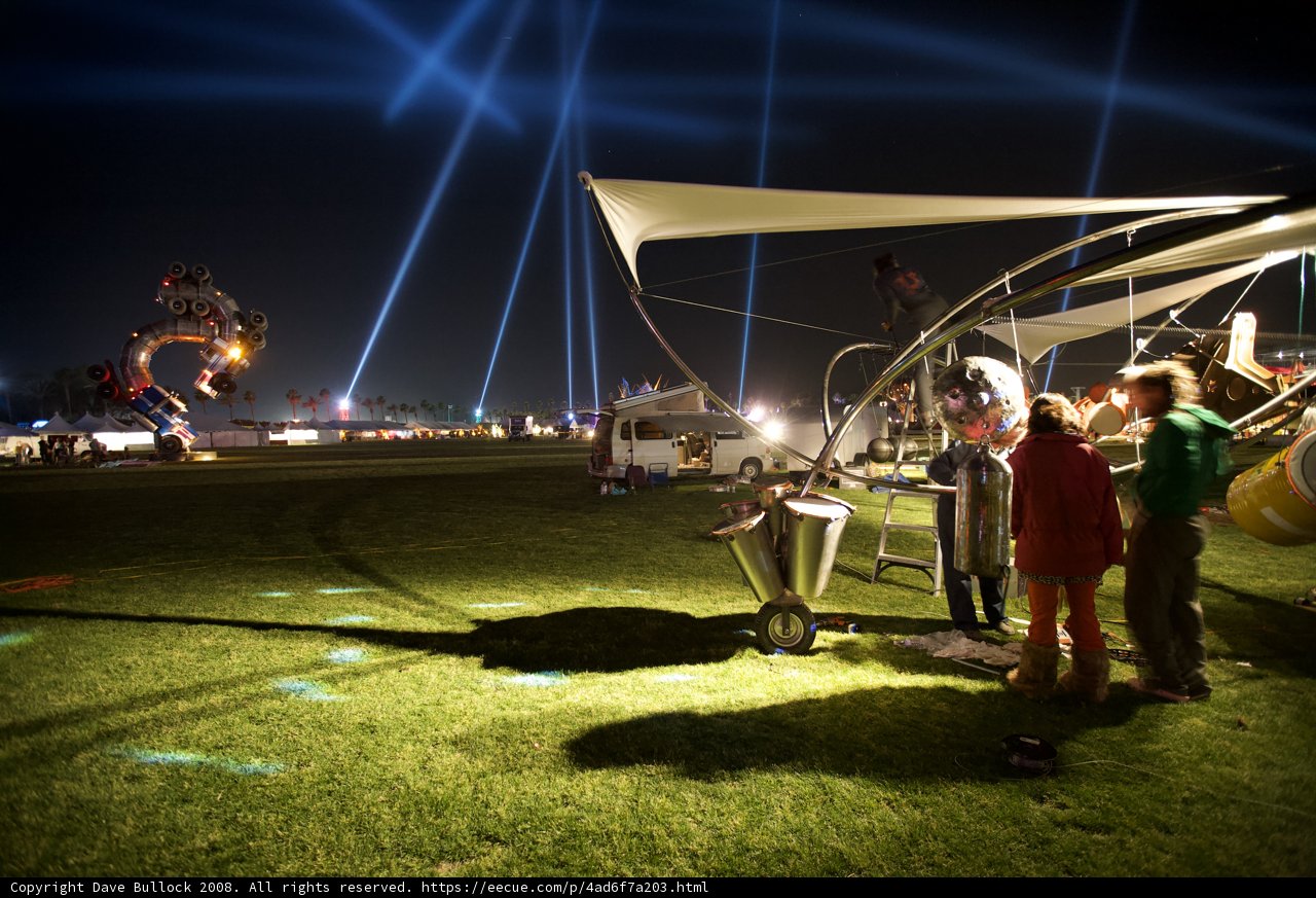 Lights Illuminate the Night at Coachella