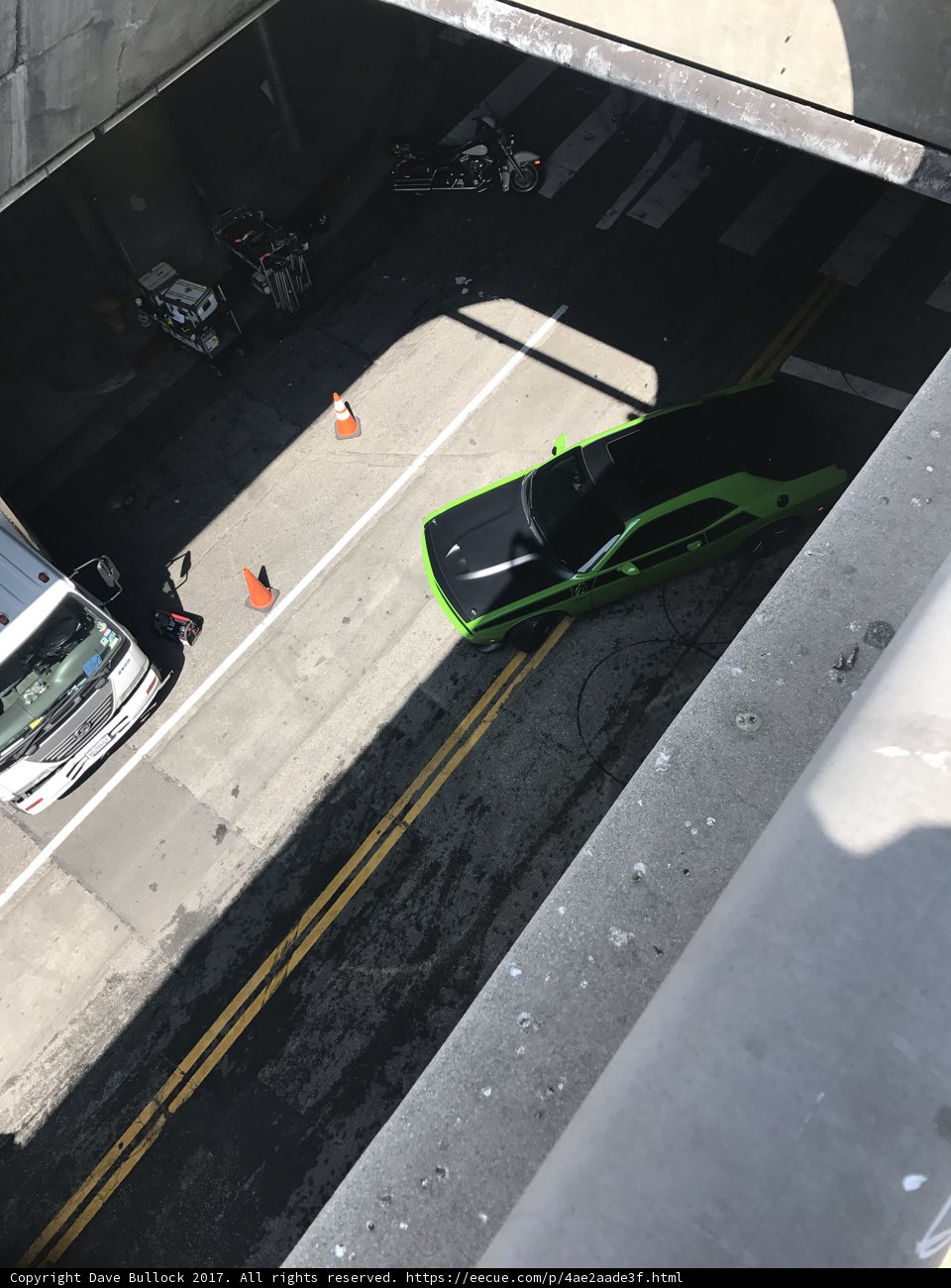 Green Machine in Underground Parking Lot