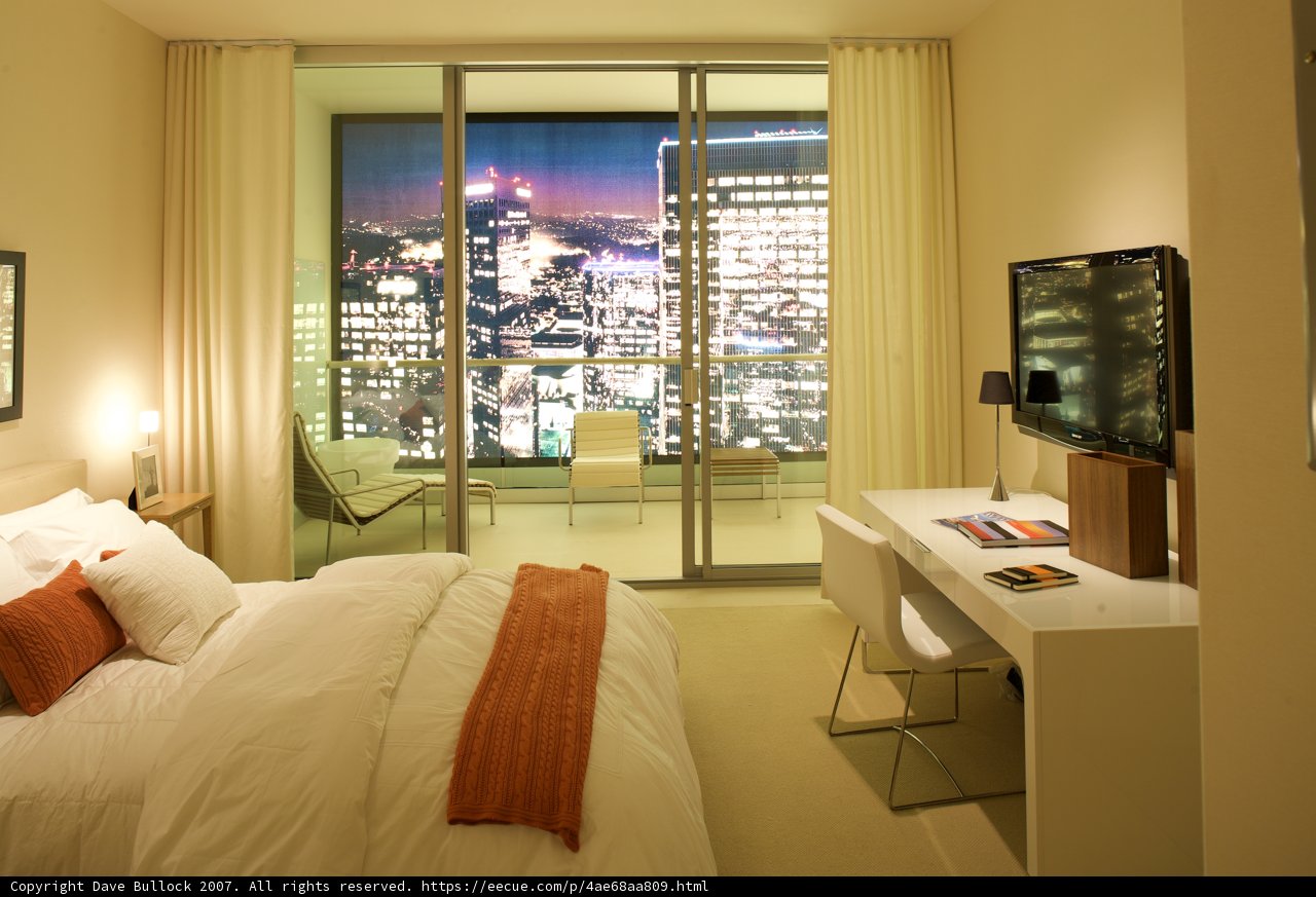 Cozy Technology in a Modern Bedroom