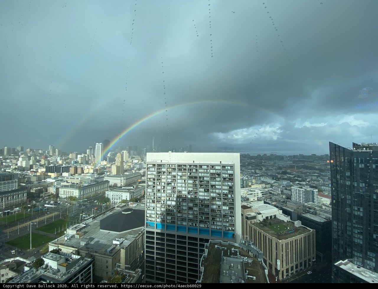 Rainbow over the Urban Skyline