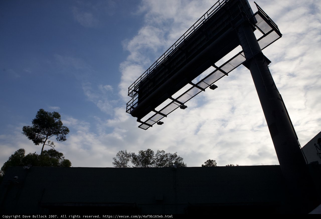 Billboard Silhouette against Cloudy Sky