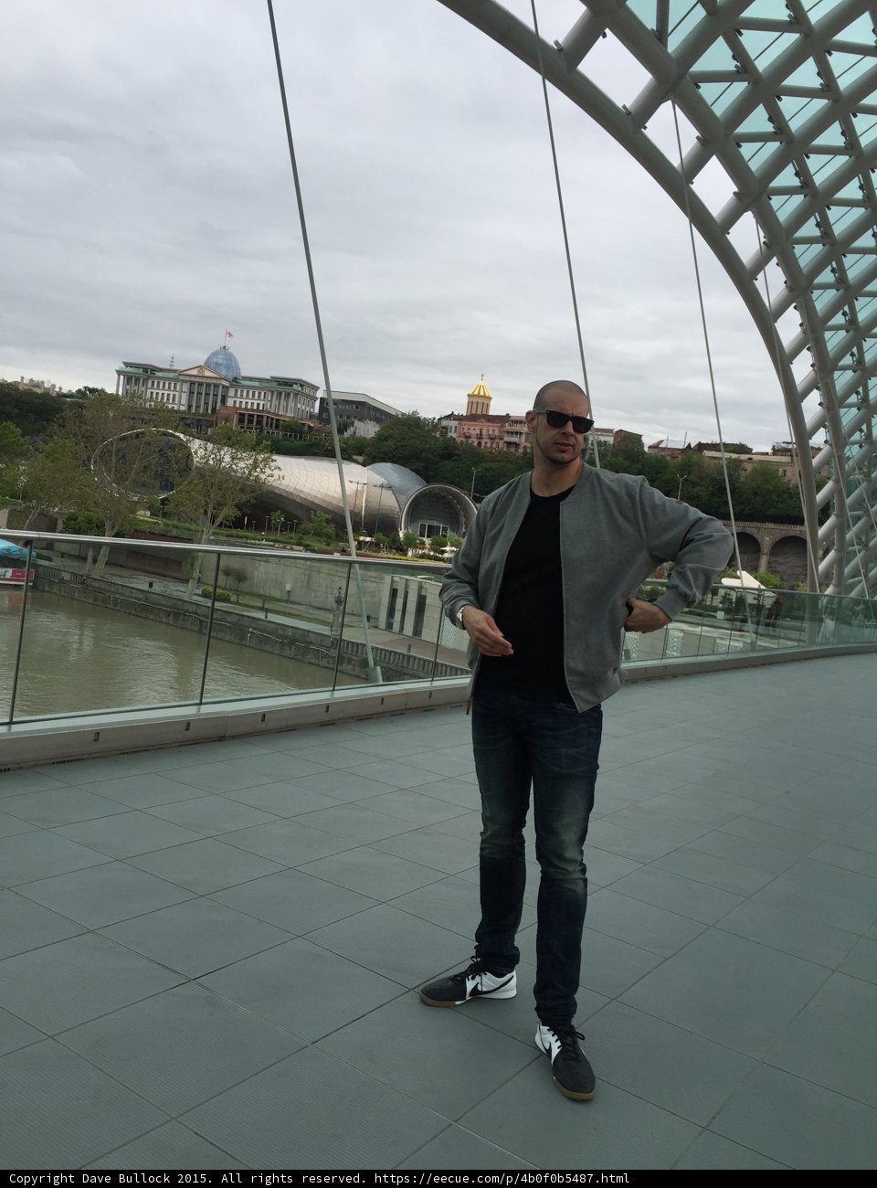 Cool Pose on Bridge of Peace