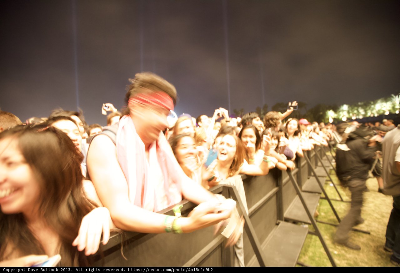Coachella Crowd at Night