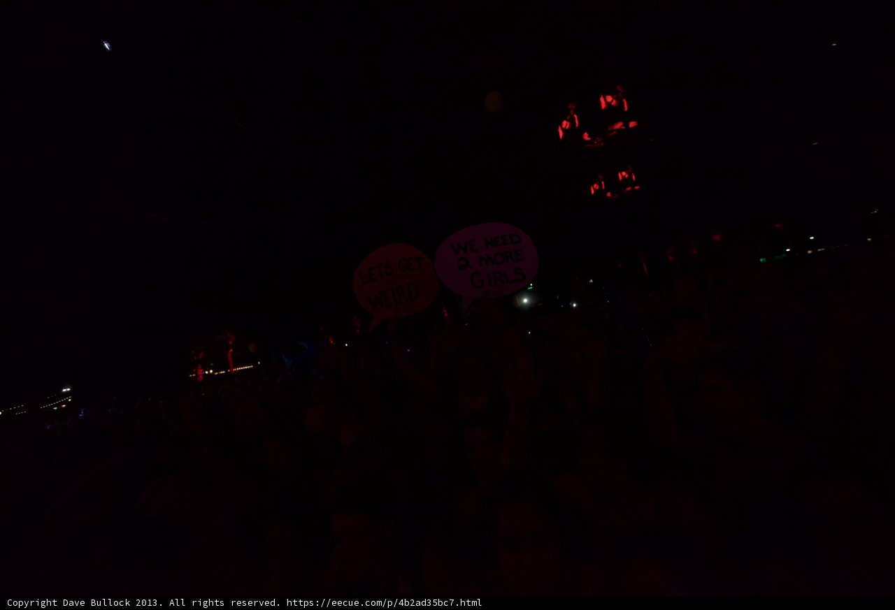 Protest and Lightshow at Coachella