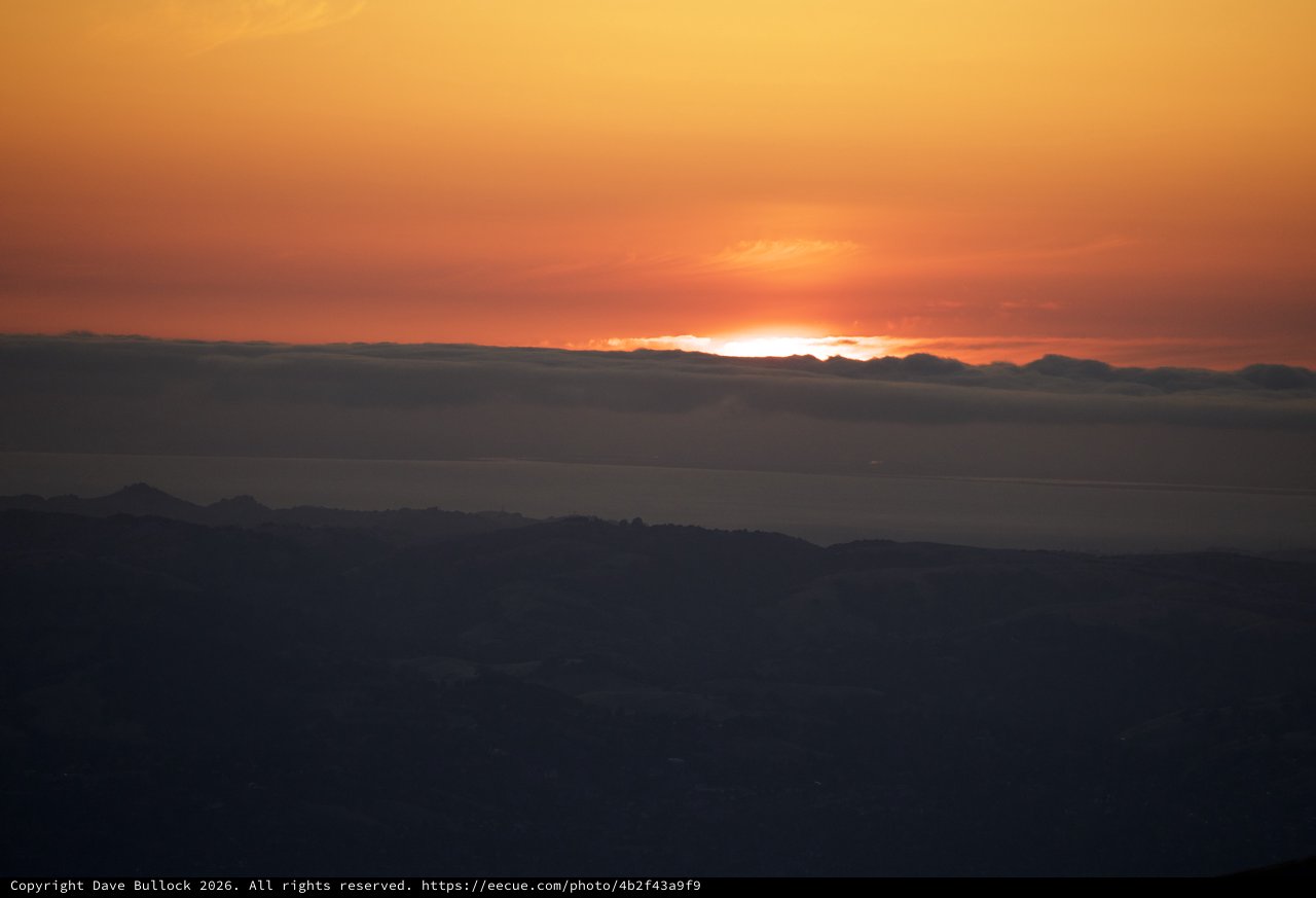 Golden Sunset Blazes Over San Francisco Bay