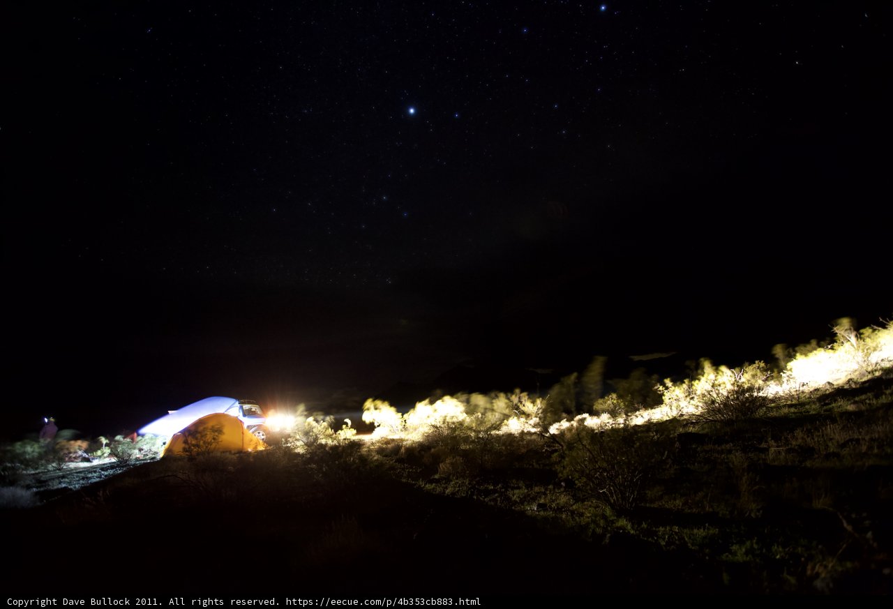Mountain Tent under a Starry Night