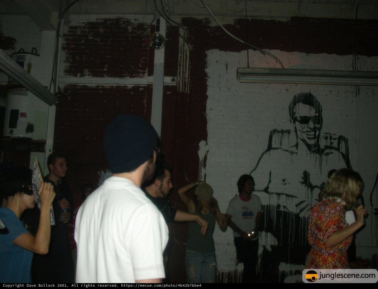Standing in front of urban art