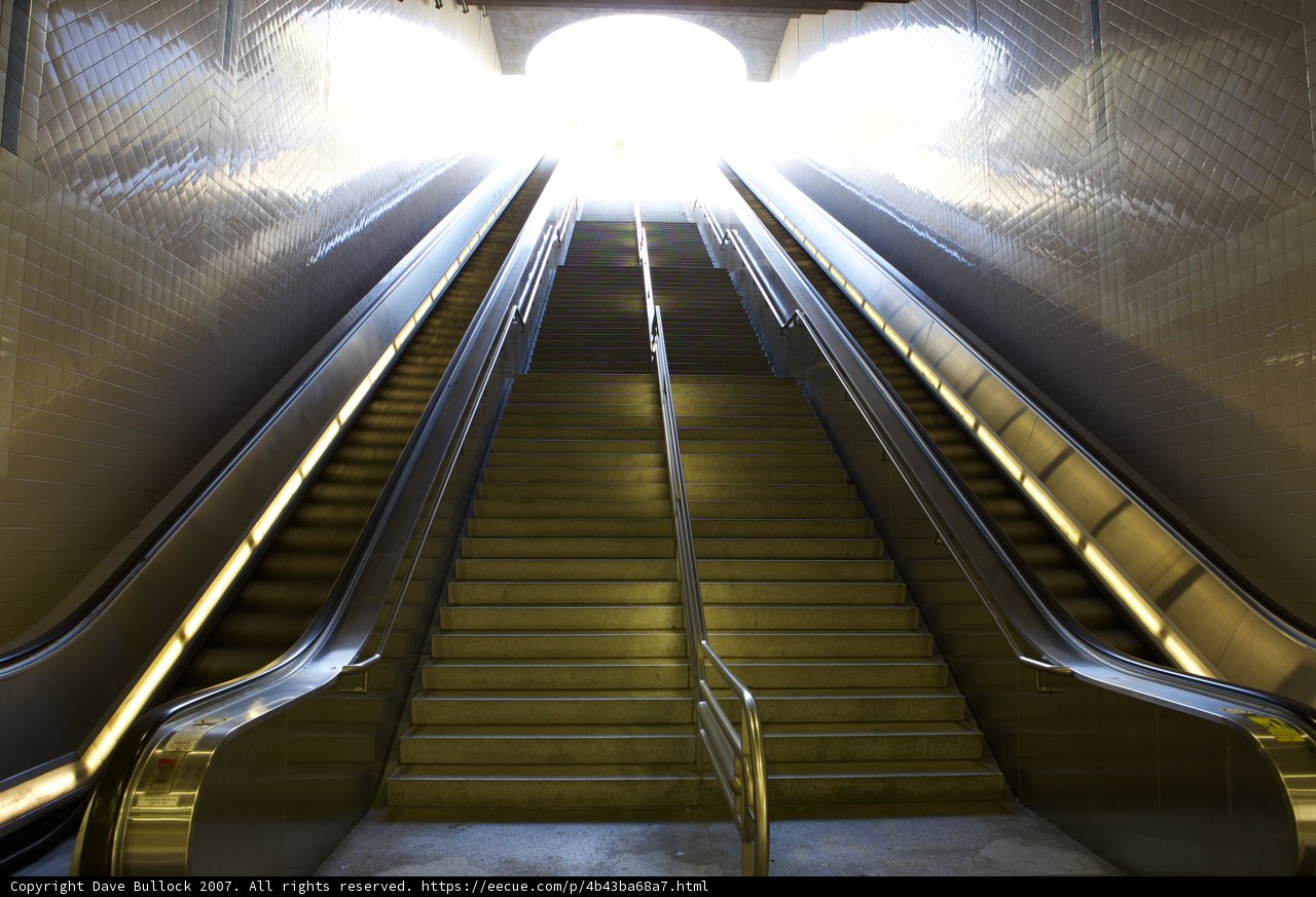 Illuminated Escalator