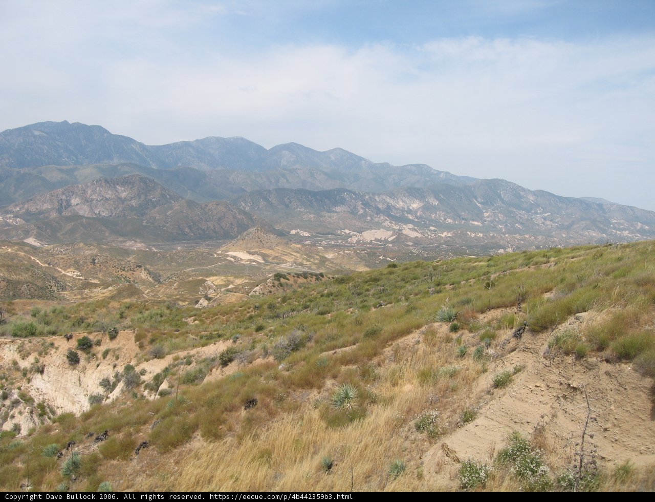 Mountain and Desert View from a Hilltop