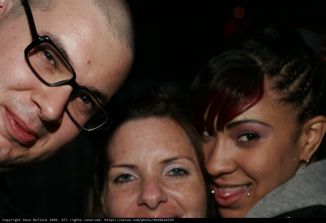 Three Friends Sharing a Close Selfie Moment