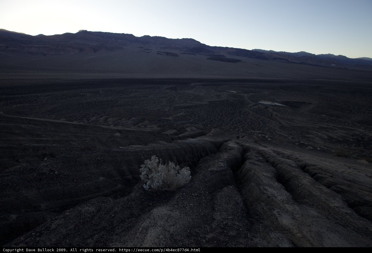 Fading Sunlight over Death Valley Plateau