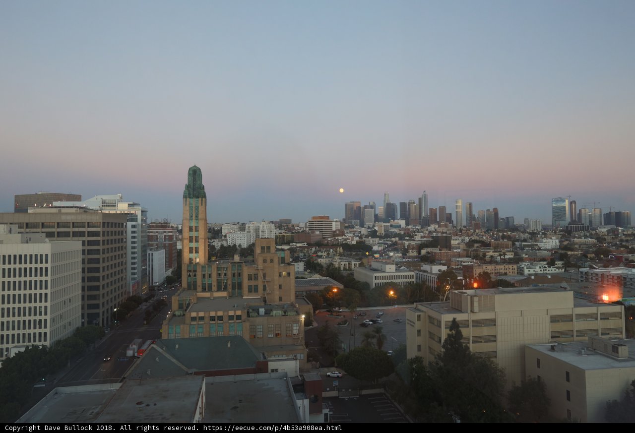 Moonrise over Downtown LA