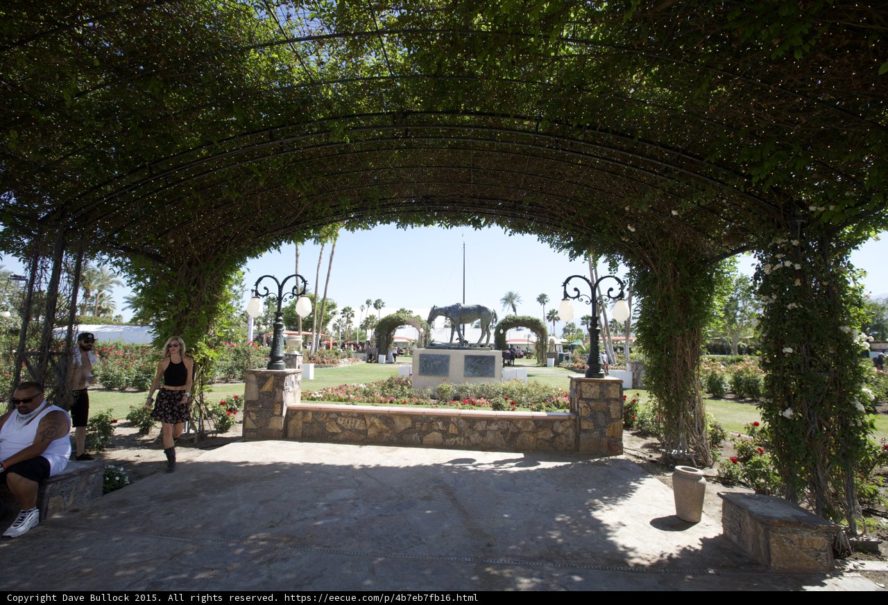 Serene Park with Gazebo and Statue