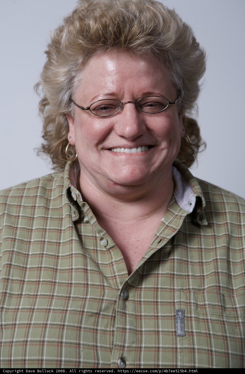 The Happy Plaid Shirt Lady