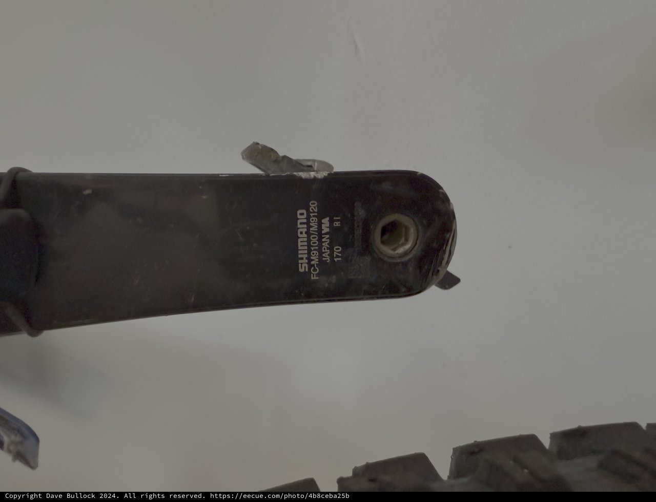 Damaged Shimano Bicycle Component Close-Up