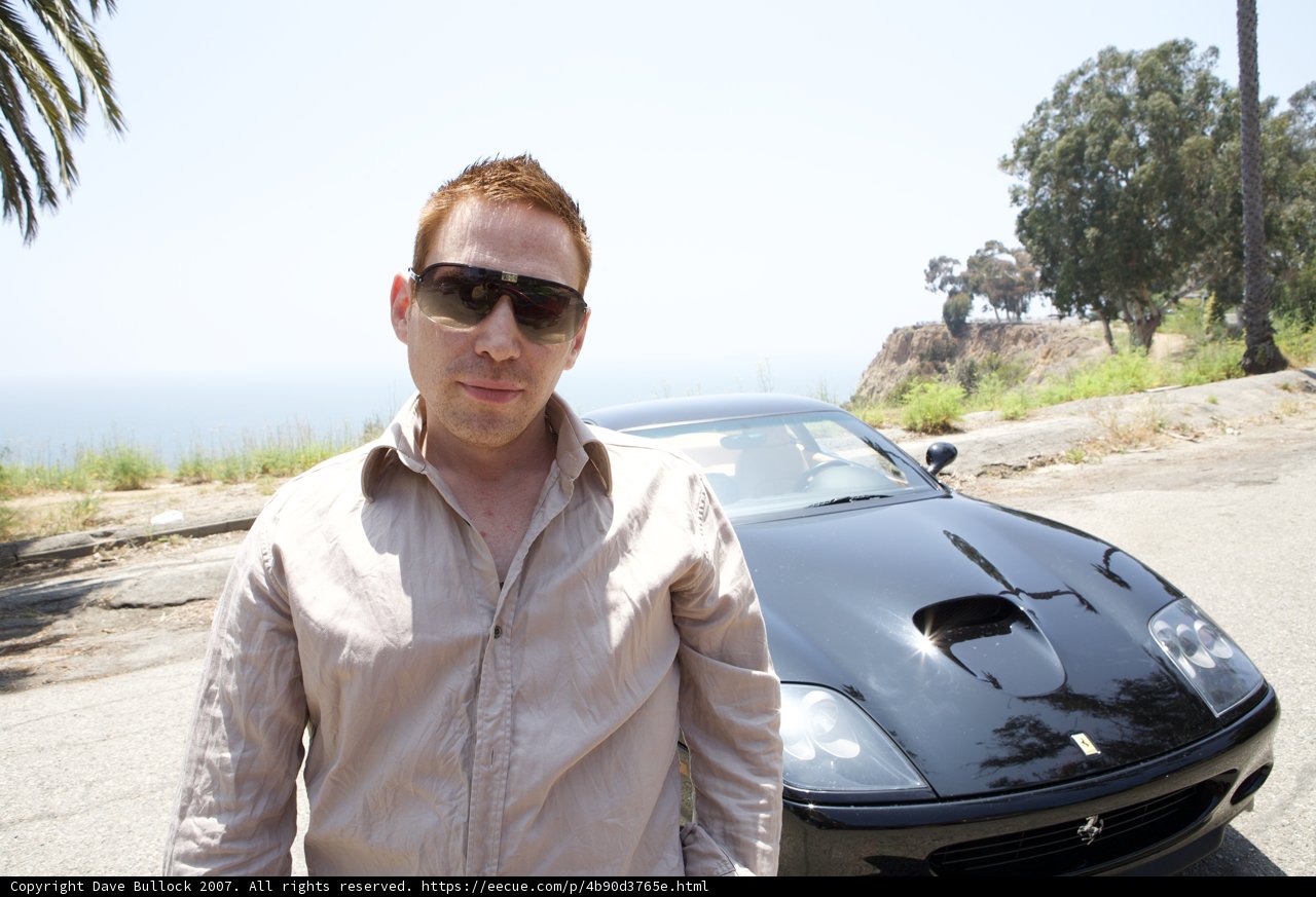 Black Sports Car and Sunglasses