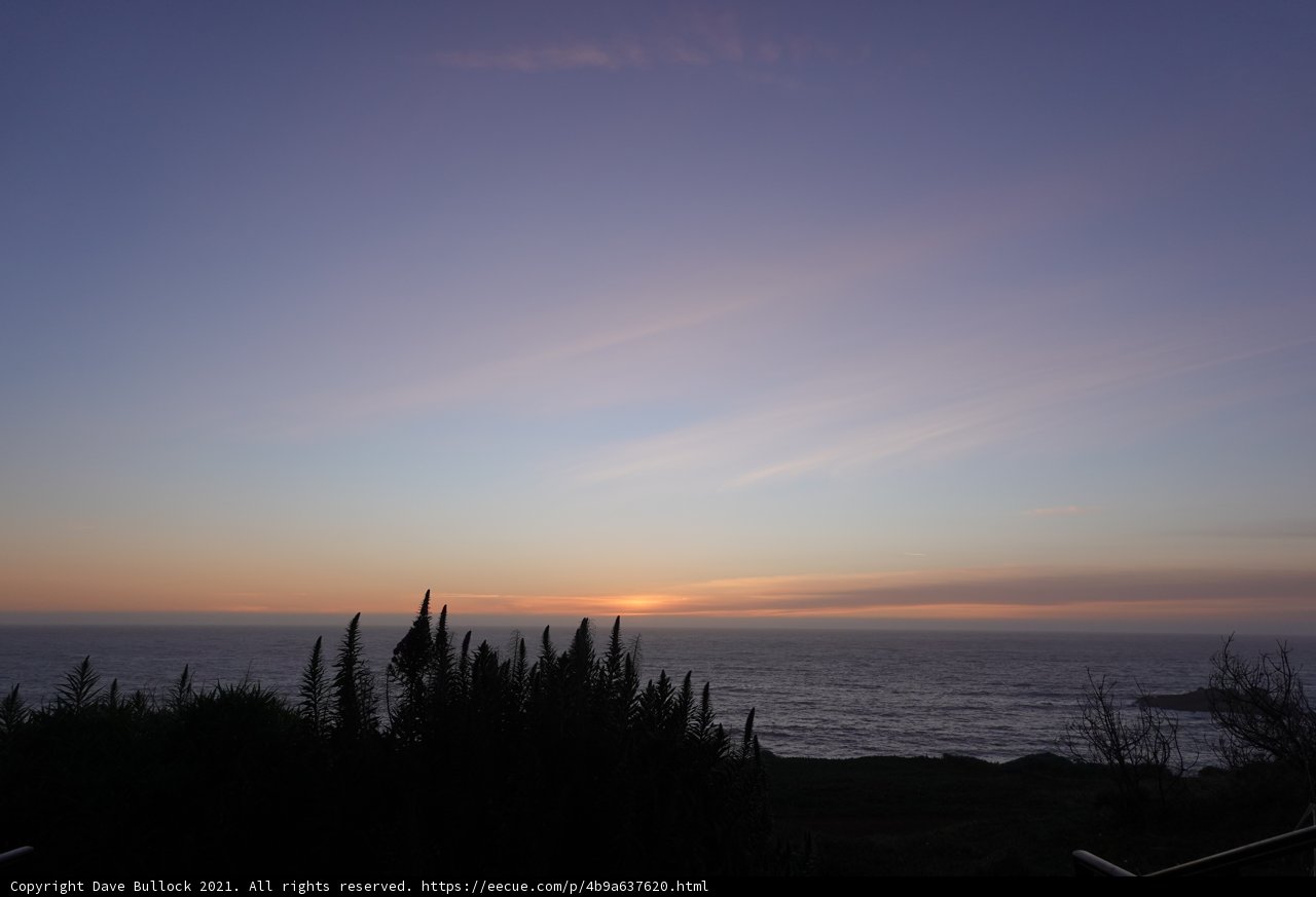 Sunset Over the Ocean from Jenner Hillside