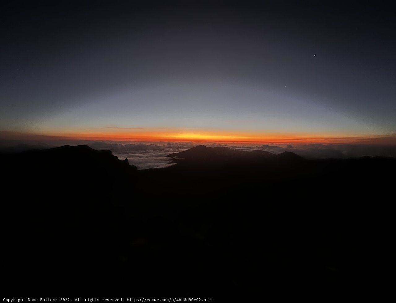 Sunset over the Haleakalā Mountains