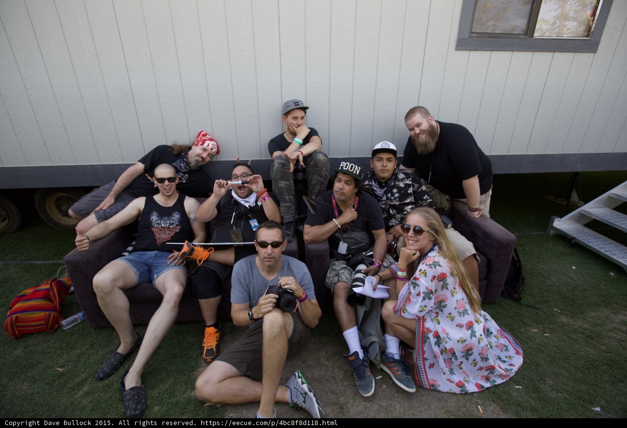 A Cozy Group of Nine at Coachella