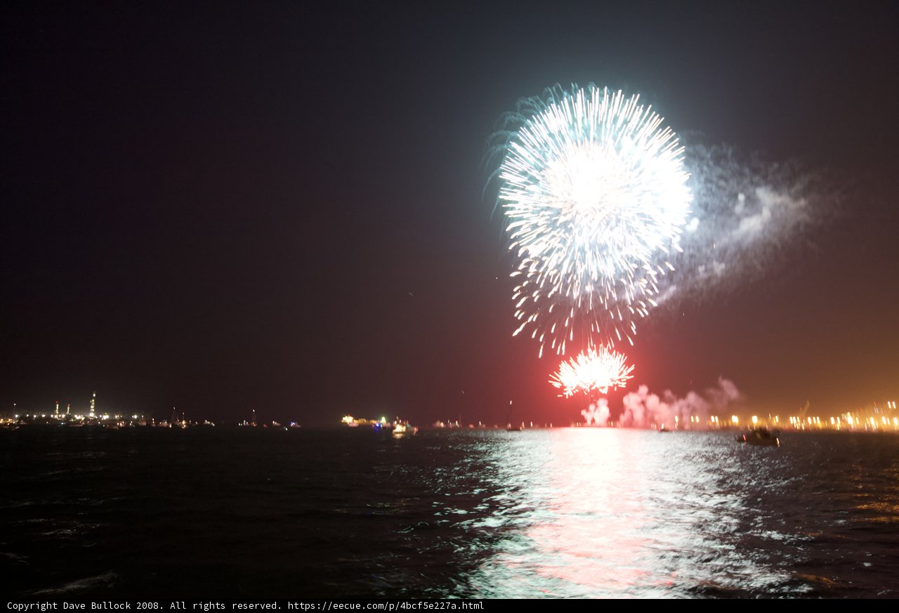 Fourth of July Fireworks Spectacular over the Water