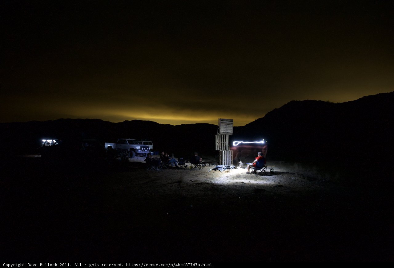 Nighttime Campfire on the Hill