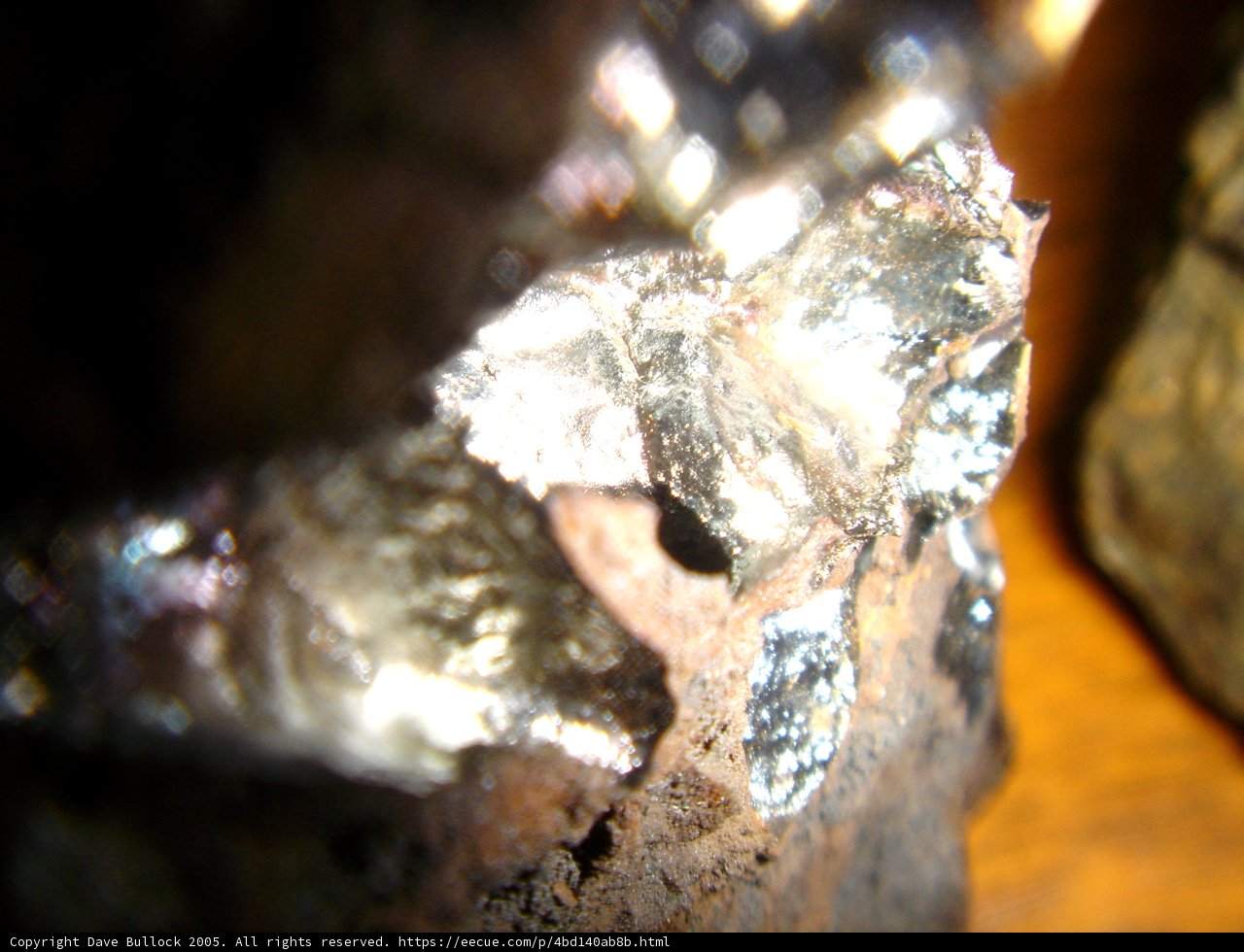 Sparkling Mineral Rock with Silver Accents