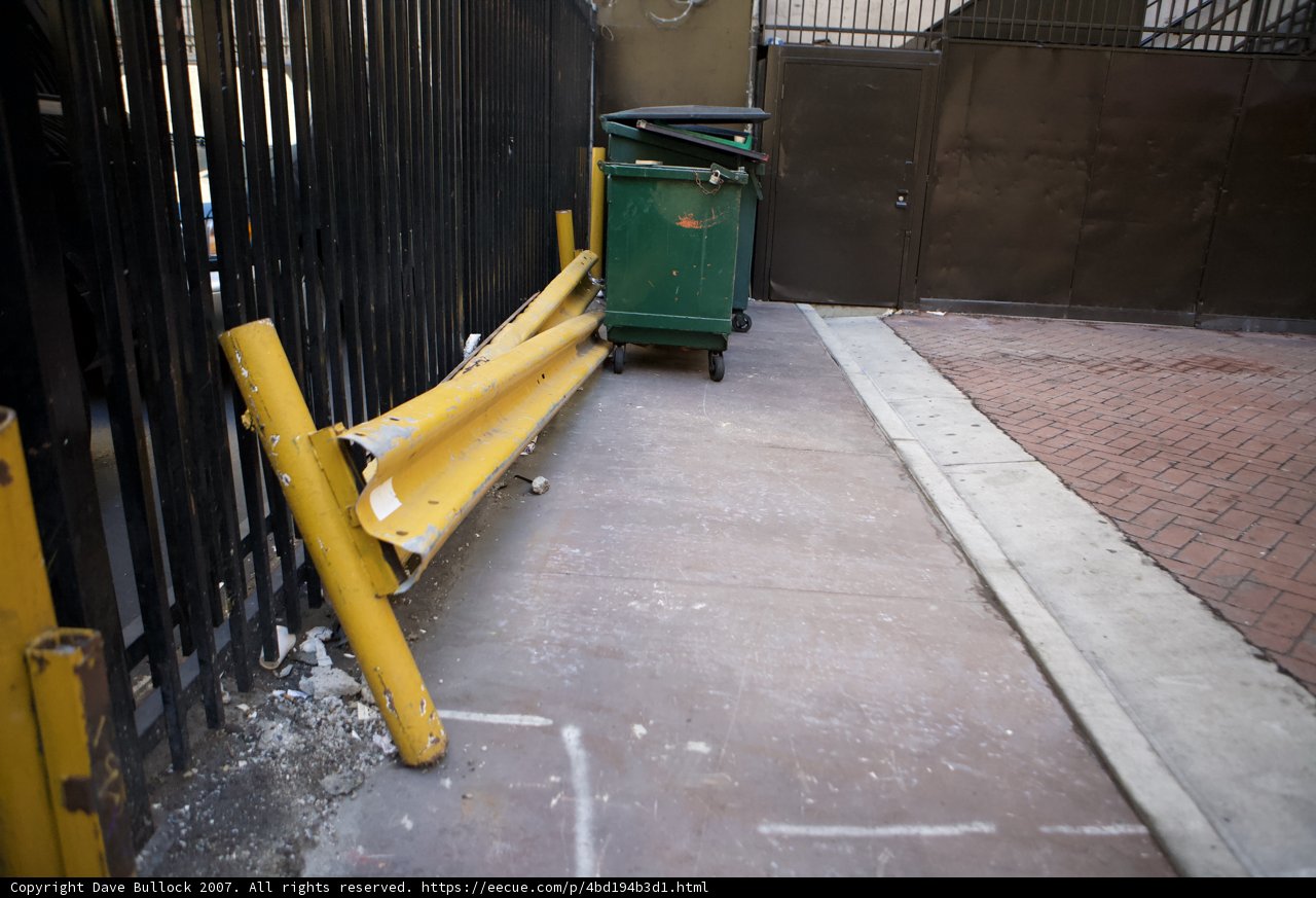 Leaning Can Against the Rail