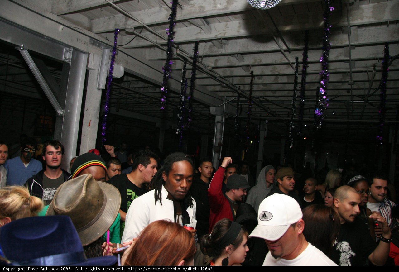 Purple and Black Party Crowd