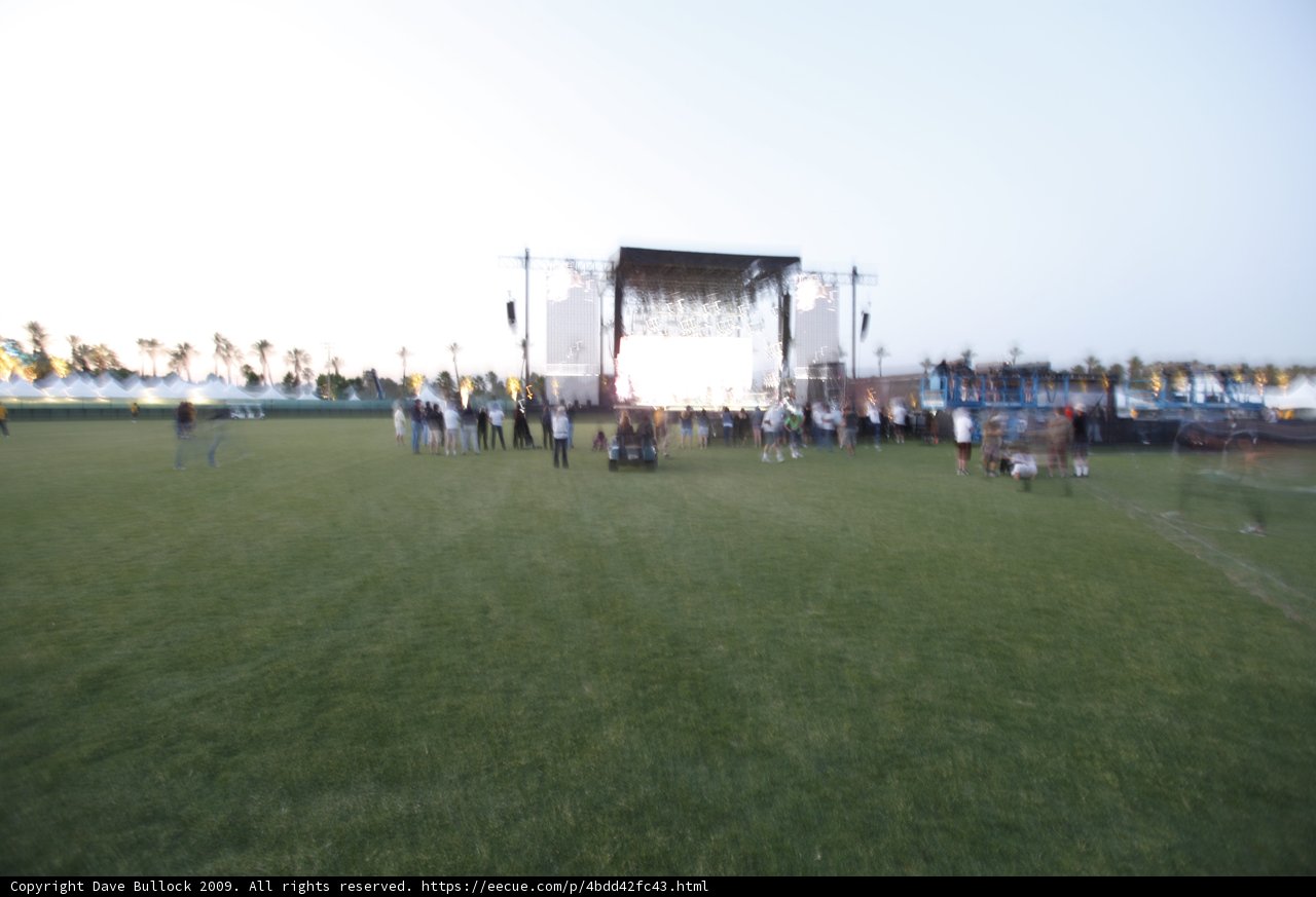 Blurred Crowd in the Coachella Field
