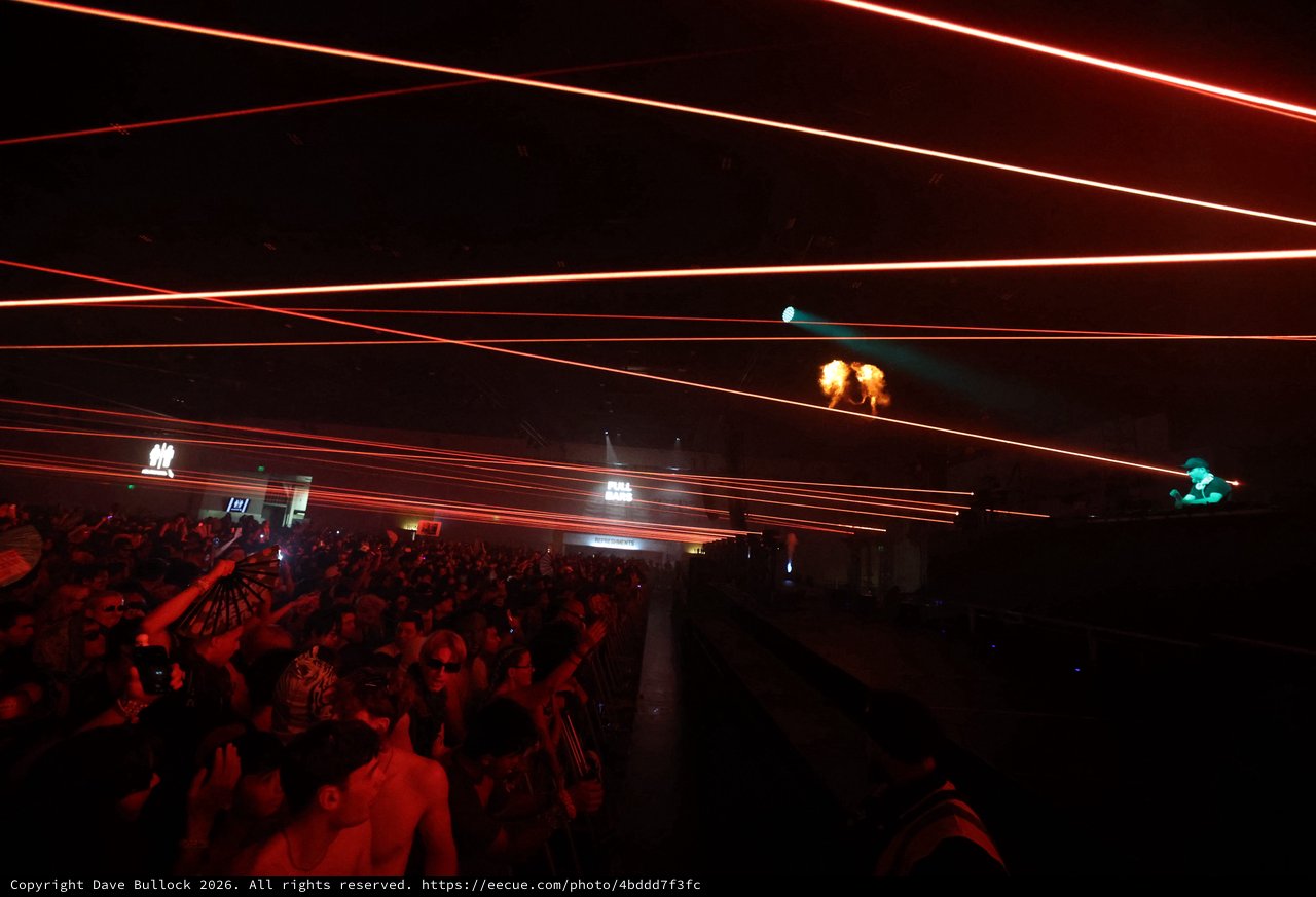 Red Laser Light Show at Wobbleland 2026 Festival