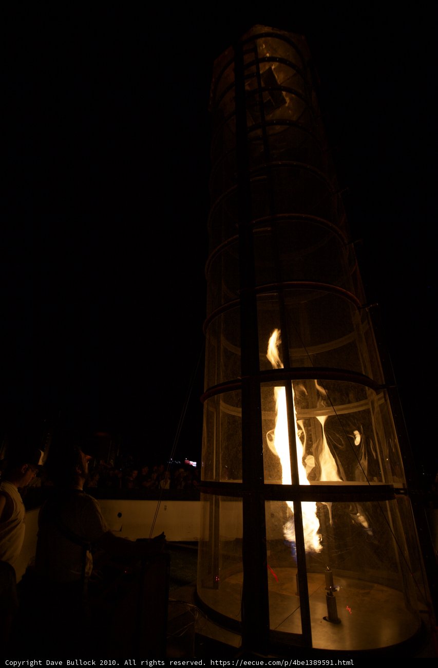 Flames Light Up the Night Sky at Cochella