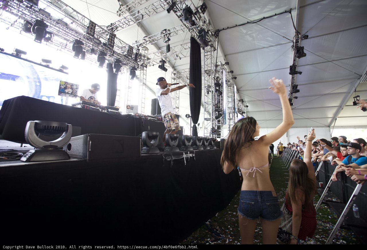 Bikini Babe on Coachella Stage