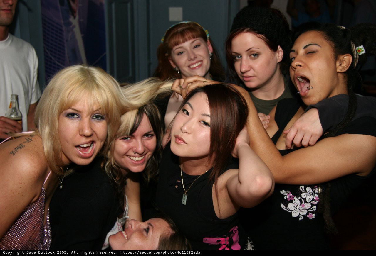 Group of Friends Celebrating at a Nightclub Party