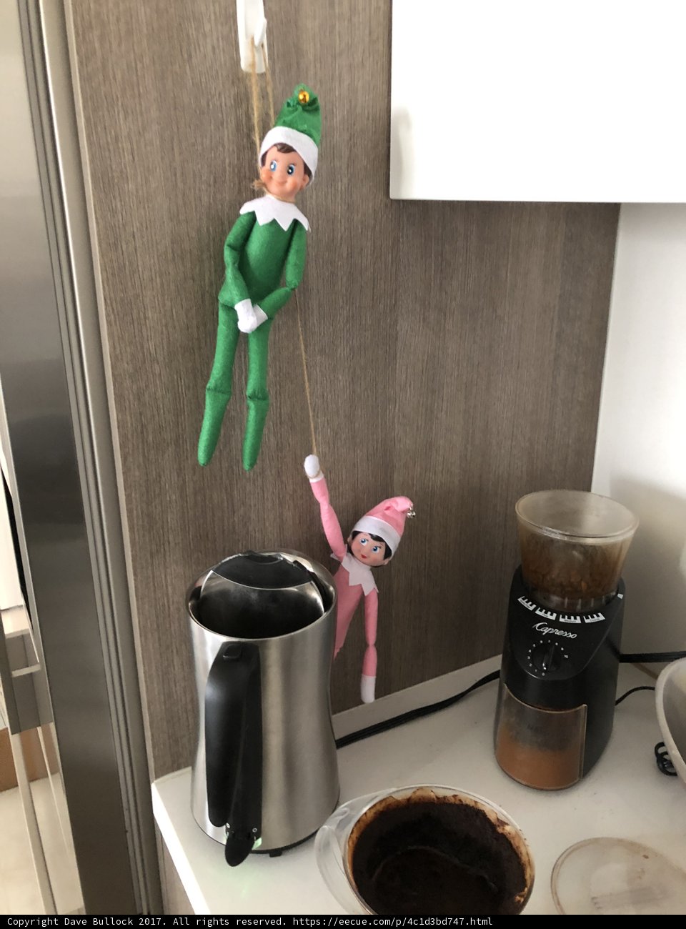 Elf on the Coffee Pot