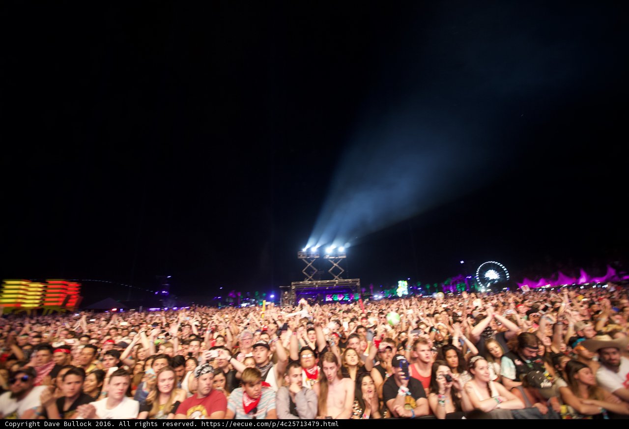 Concert Crowd Under the Night Sky