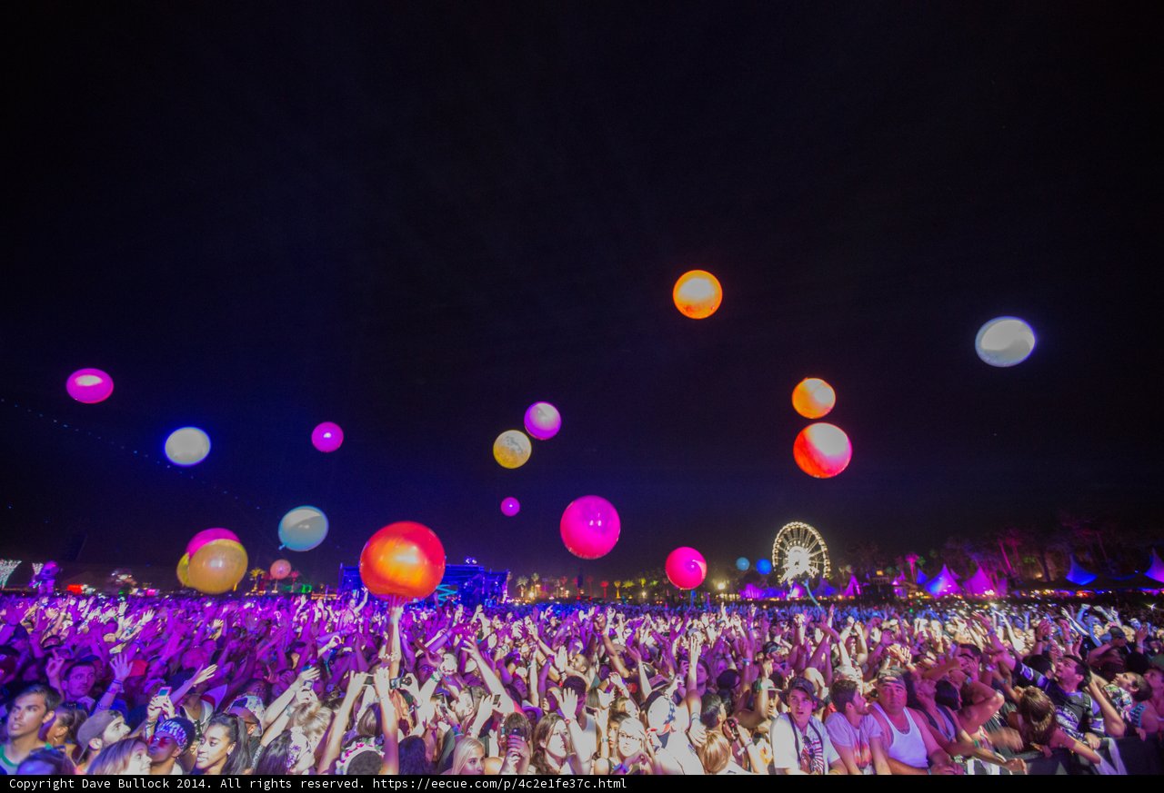 Beach balls at Girl Talk
