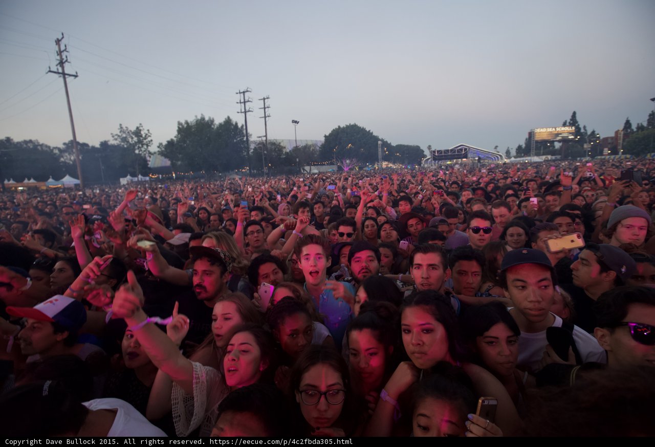 Crowd Faces Pink Lighting
