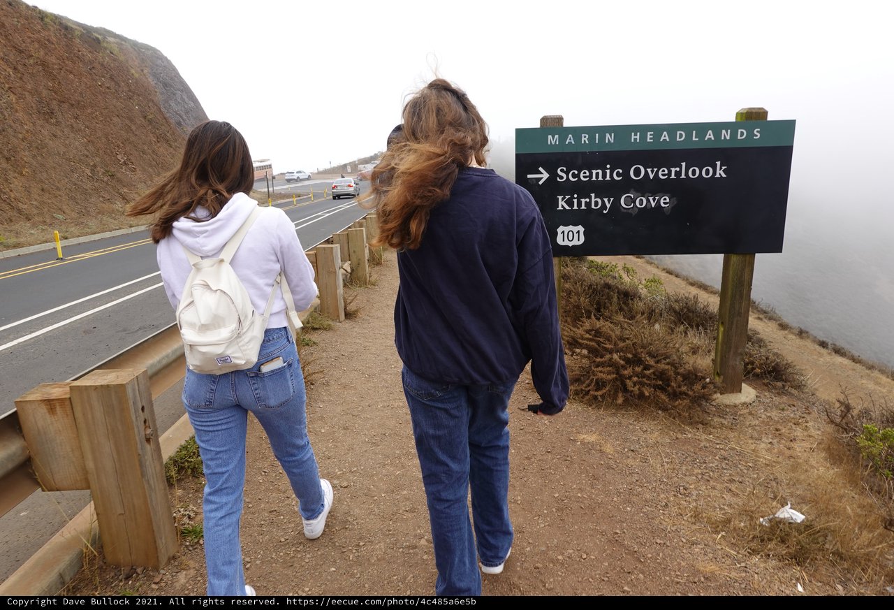 Windy Coastal Walk at Marin Headlands