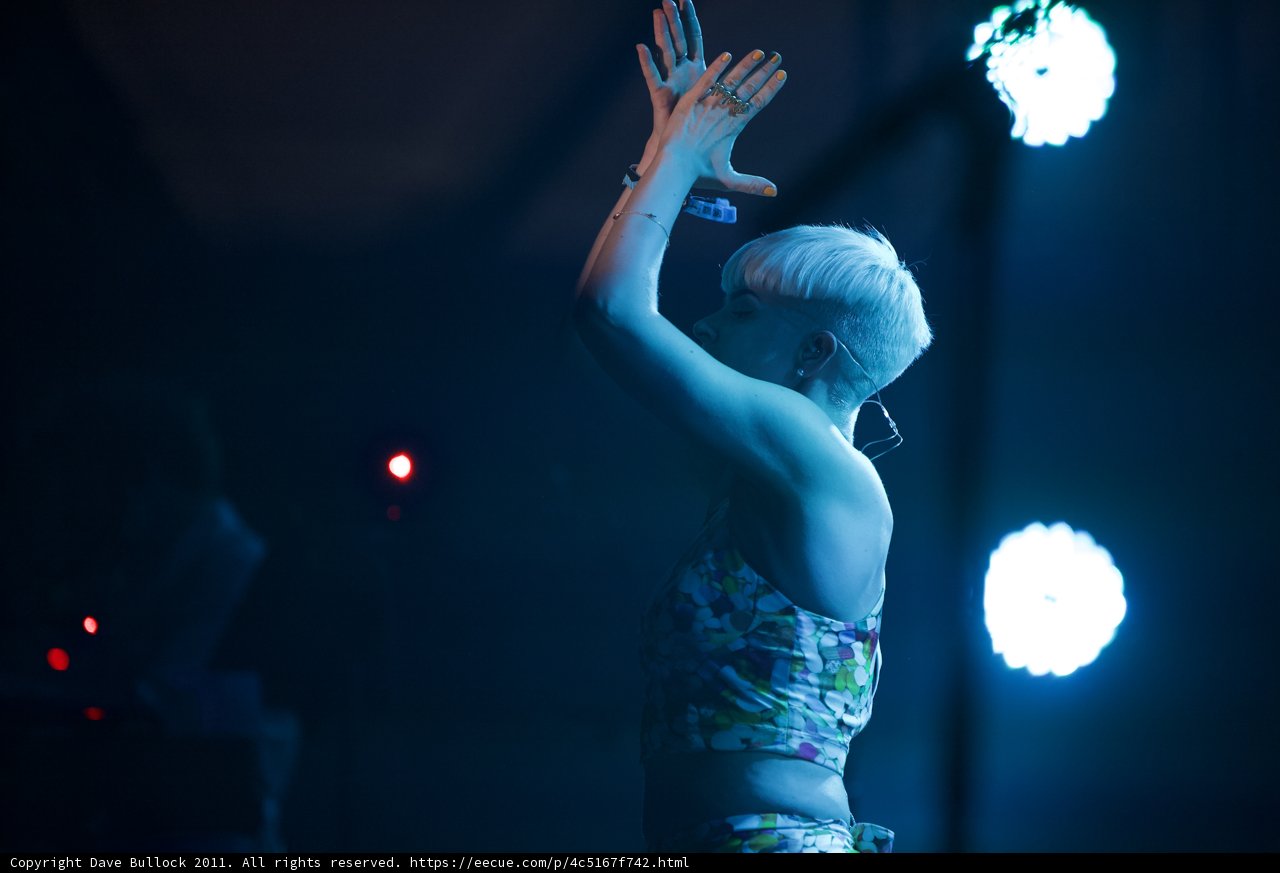 White-Haired Woman Takes the Stage