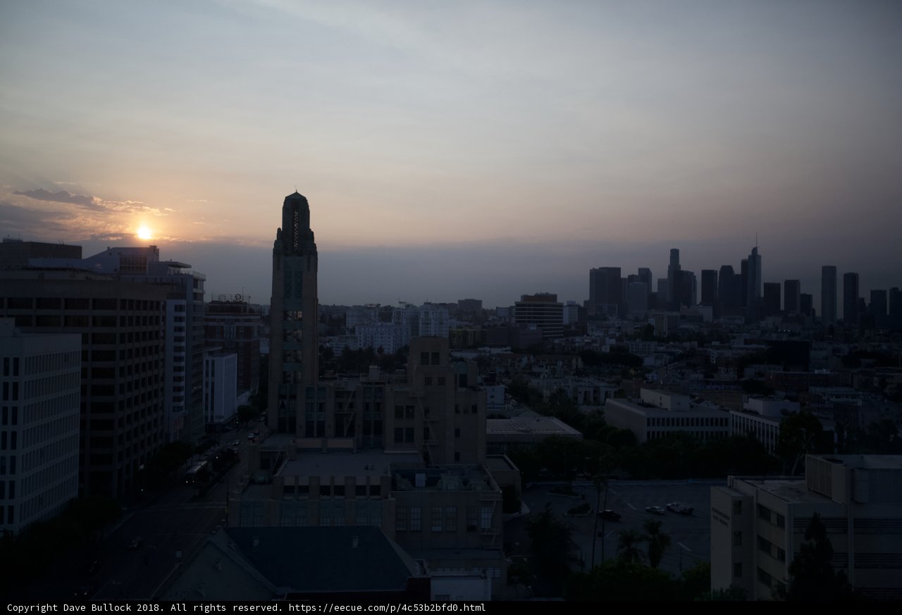 Sunset over LA's Metropolis