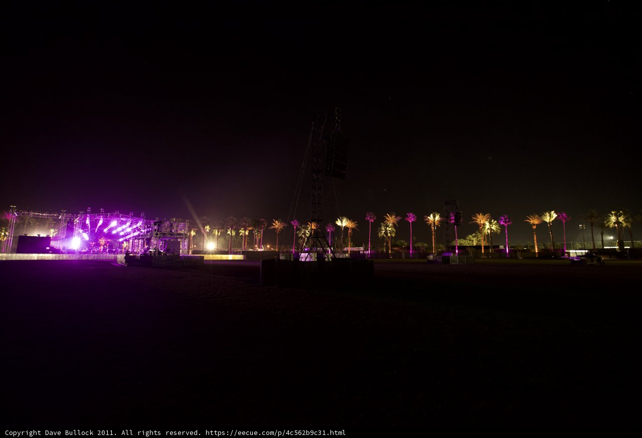 Metropolis Stage Lights up the Night with Palm Trees and Purple Hues
